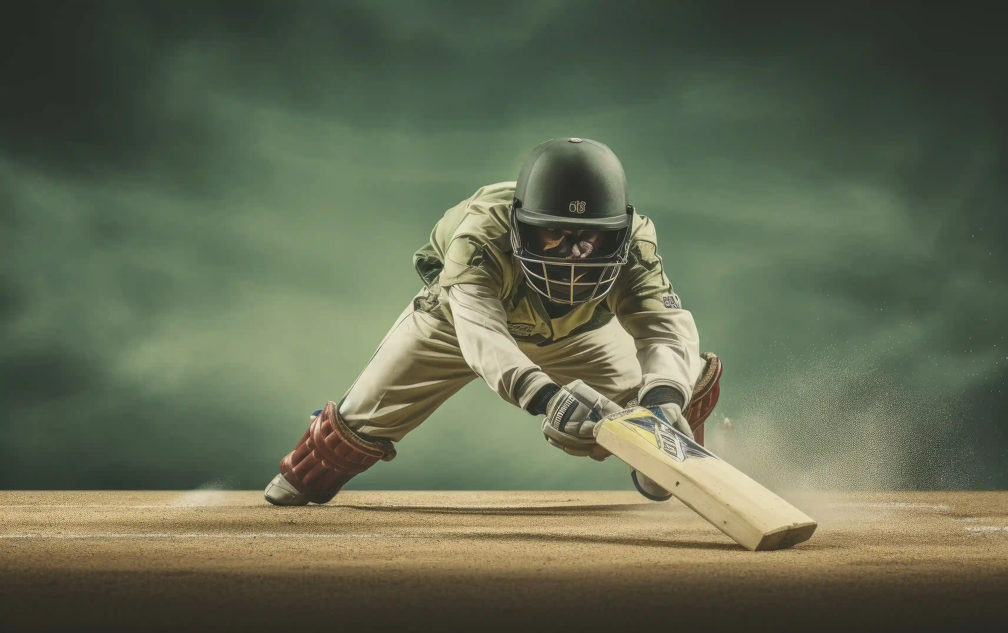 Cricket player running